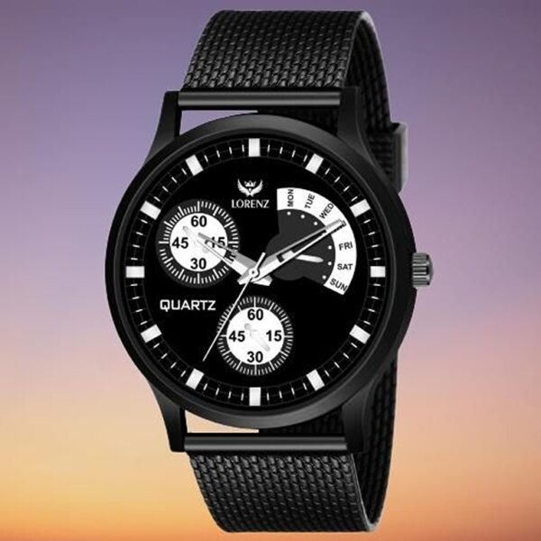 Lorenz Watch Black Dial Casual Fit Watch for Men