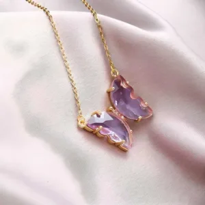 Avr Jewells Gold-plated Stylish Butterfly Necklace For Women