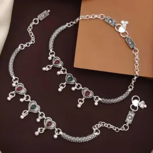 Women's Silver Plated Anklets