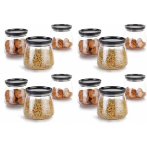 Black Handi Plastic Container Jar 900 ml, Set of 12