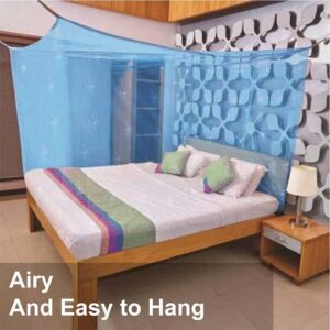 Blue Mosquito Net for Double Bed