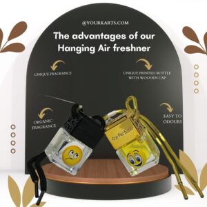 Car Hanging Air Freshener Perfume with Glass bottle of Fragrances