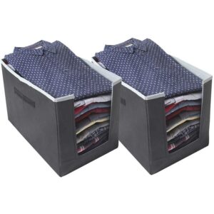 Cloth Organizer - Non Woven Foldable Cloth Organizer, Pack of 2