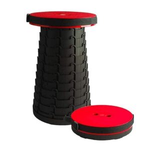 Foldable Height Adjusting Stool Space Saving Telescopic Stool for Fishing Hiking Stool, Multicolor
