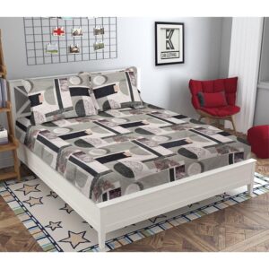 Glace Cotton Elastic Fitted Double Bedsheets