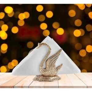Golden Swan Duck Showpieces Tissue Holder