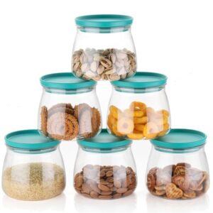 Kitchenware Blue Handi Plastic Container Jar 900 ml, Set Of 6