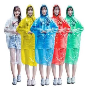 Knee -Length solid color Rain card pack of - 4