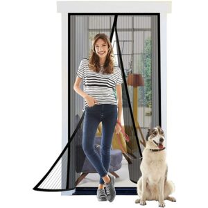 Door Curtain - Mesh Screen Net Home Magnetic Foldable Anti Mosquito Door Curtain