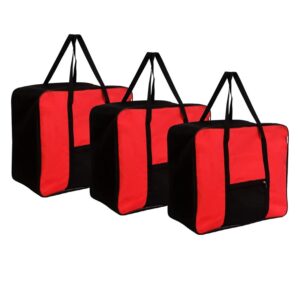 Oxford Fabric Big Underbed Moisture Proof Storage Bag with Zippered Closure Set of 3