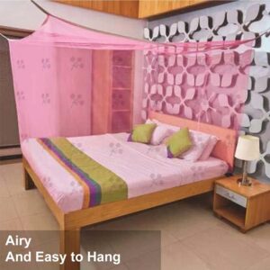 Pink Mosquito Net for Double Bed