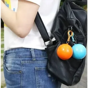 Portable Disposable Unisex Raincoat Ball with Hook, Pack of 2