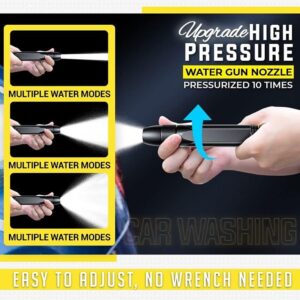 Portable High Pressure Washing Water Nozzle, Black