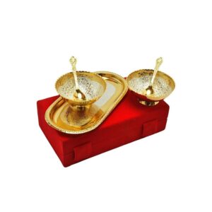 Silver and Golden plated bowls set