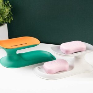 Soap Box 360 Degree Rotating Double Layer Bath Tray, Pack of 2