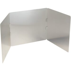 Stainless Steel Oil Baffle Splatter Shield Guard for Kitchen, 38 L x 38 W x 38 H CM's, 3 fold