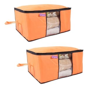 Storage Bag-Under Bed Blanket Storage Bag Covers With Handles, Set of 2