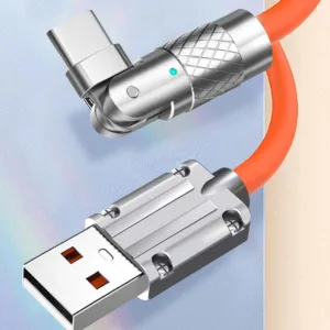 120w 6a Super Fast Charging Cable Usb To Iphone & Type C To Type C 180’ Rotatable Cord Cable