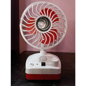 Table Fan with Light Rechargeable Fan, Multicolor