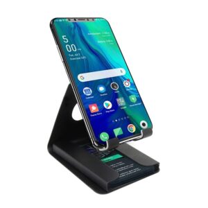 Universal Mobile Phone Stand with Card Holder, Black
