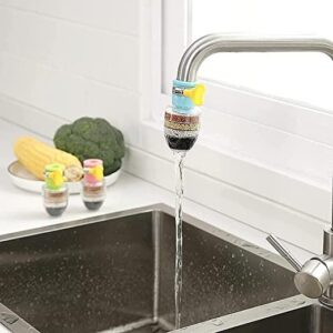Multi-Layer Water Faucet Filter with Activated Carbon, Pack of 2