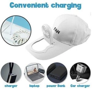 Women Men Portable Fan Sun Hats Rechargeable Battery Outdoor Travel Baseball Cap Summer Cooling USB Charging Fan Caps