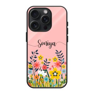 Wild Flower Glass Name Case