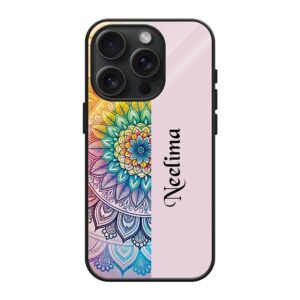 Mandala Pattern Glass Name Case