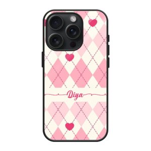 Love Argyle Glass Name Case