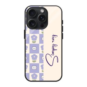 Lavender Kitty Glass Name Case