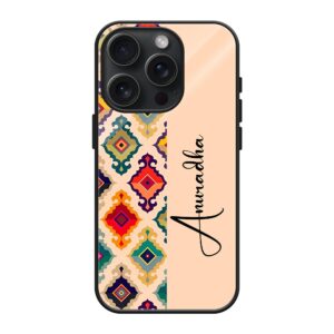 Indian Paisley Glass Name Case
