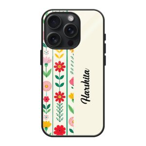 Folkloric Flowers Glass Name Case