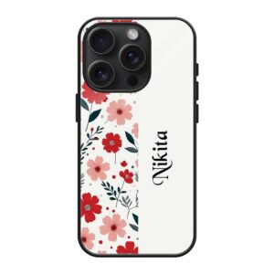 Elegant Floral Glass Name Case