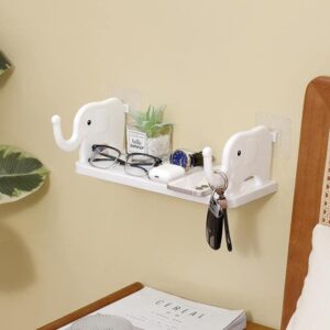 Elephant Shape Self Floating Wall Shelf (Pack of 2)