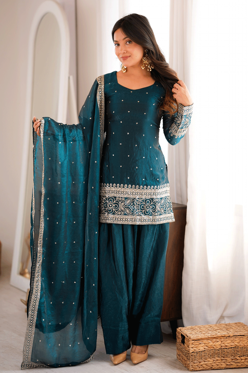 Wedding Function Special Embroidery Work Dress For Girl