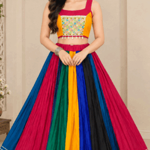 Navratri Special Ready To Wear Real Mirror Work Lehenga Choli