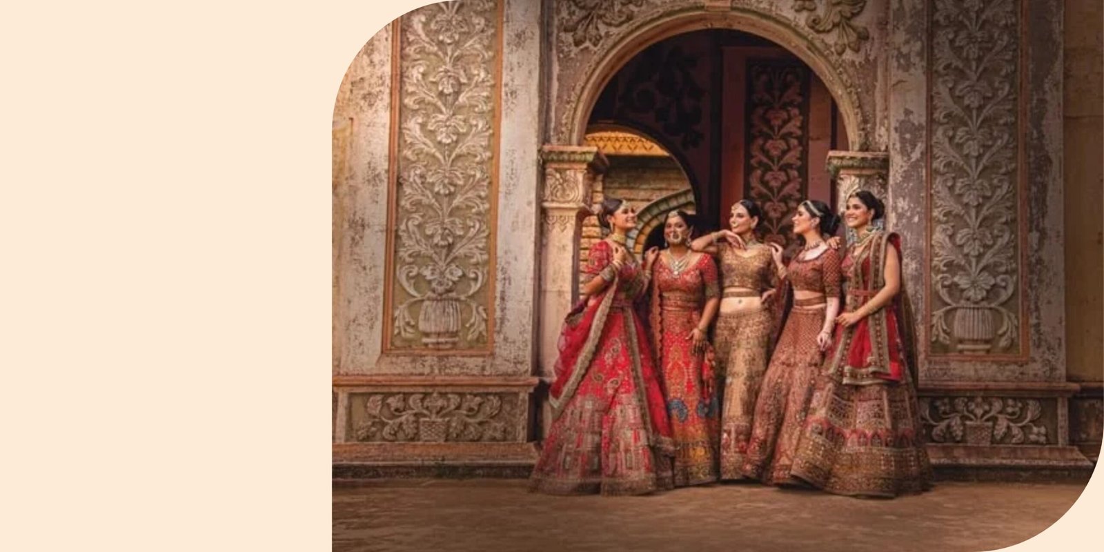 Elegant red and gold ethnic lehenga collection